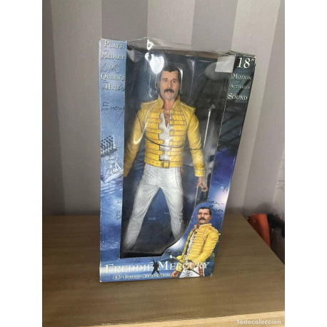Freddie Mercury 18” Figure with Motion Activated Sound - Vintage NECA - Testado