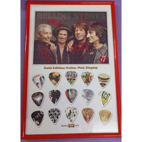 Rolling Stones - Cuadro con foto y 15 púas - Edición limitada Rolling Stones - Cuadro con foto y 15 púas - Edición limitada