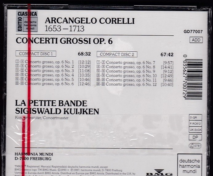 Corelli - La Petite Bande - Sigiswald Kuijken