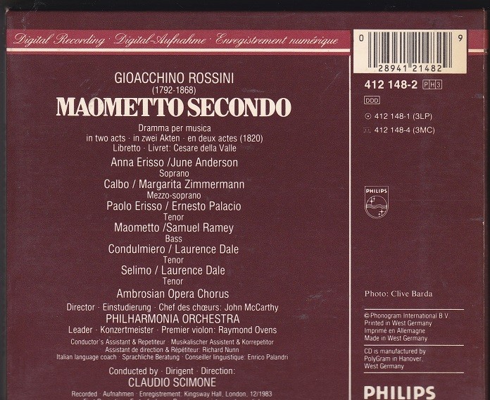 Rossini - Maometto Secondo - Scimone