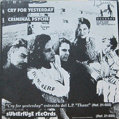 My Criminal Psycholovers ‎– Cry For Yesterday