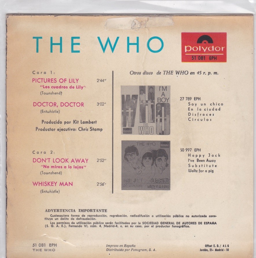 The Who - Pictures Of Lily