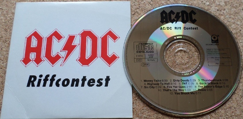 AC/DC - Riffcontest. CD Single.(Promo pm 1143 Germany) muy Raro +++