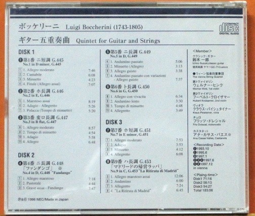 Boccherini - Quintet For String, Quartet & Guitar.