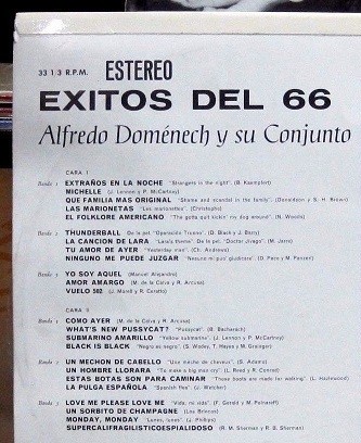 Alfredo Domenech y Su Conjunto. Exitos Del 66