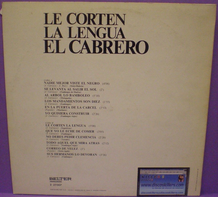 El Cabrero - Le Corten La Lengua