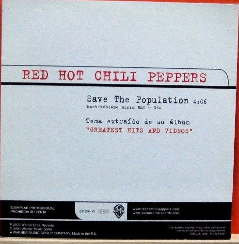 Red Hot Chilli Peppers - Save The Population