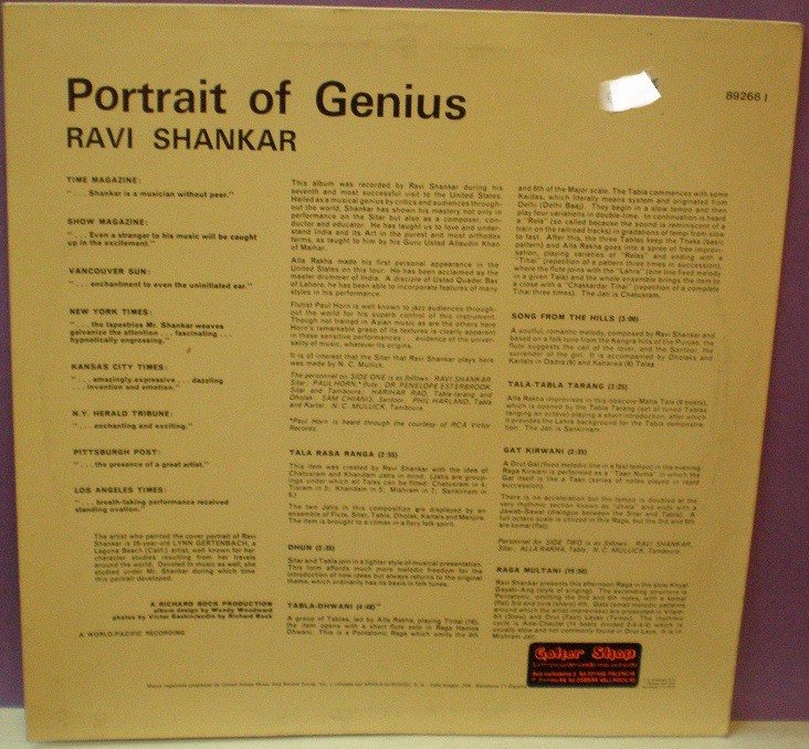 Ravi Shankar - Portrait Of Genius 