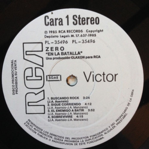Zero ‎– En La Batalla.