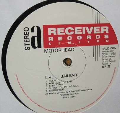 Motörhead ‎– Live Jailbait