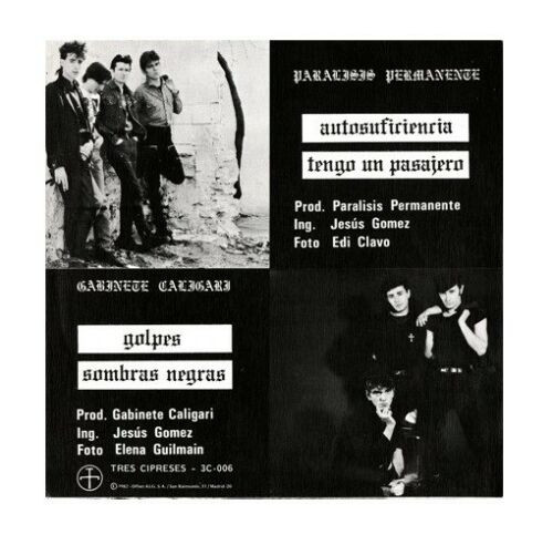 Paralisis Permanente / Gabinete Caligari - 7" Golpes + 3 - Tres Cipreses Paralisis Permanente / Gabinete Caligari - 7" Golpes + 3 - Tres Cipreses