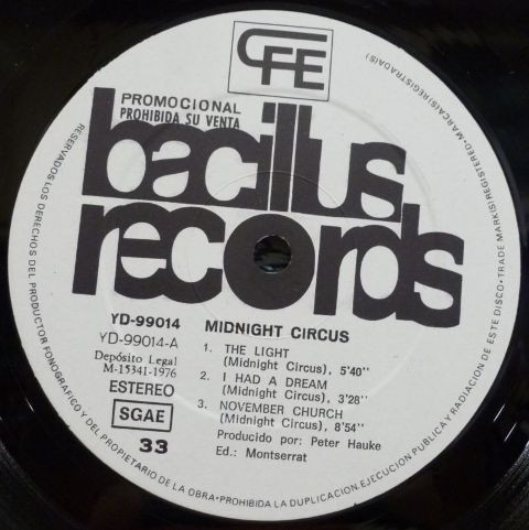 Midnight Circus ‎– Midnight Circus.