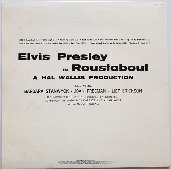 Elvis Presley ‎– Roustabout