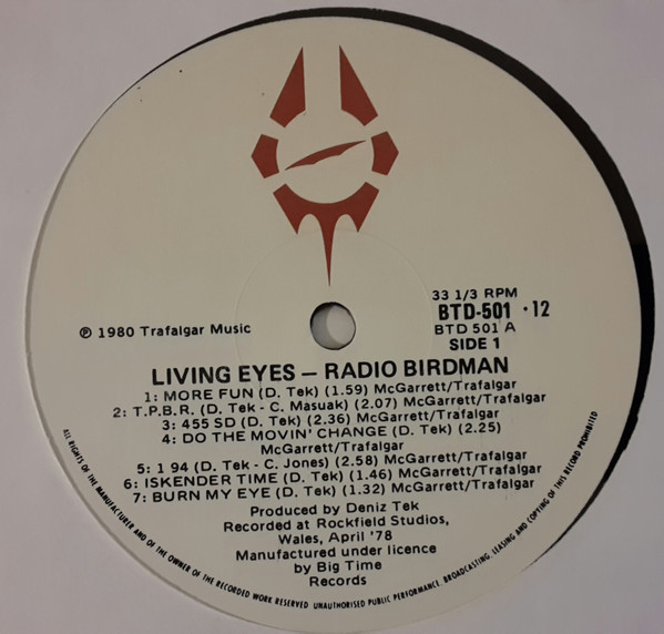 Radio Birdman ‎– Living Eyes