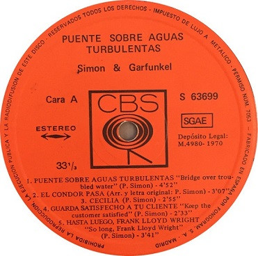 Simon And Garfunkel – Puente Sobre Aguas Turbulentas.