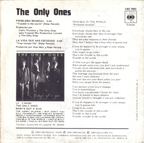 The Only Ones – Problema Mundial